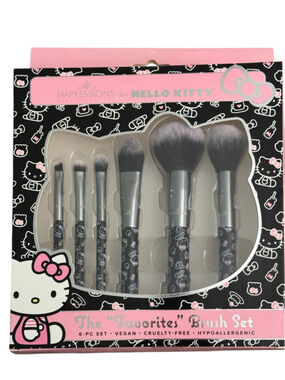Impressions Vanity Hello Kitty Makeup Brush Set, 6 piece with damaged box